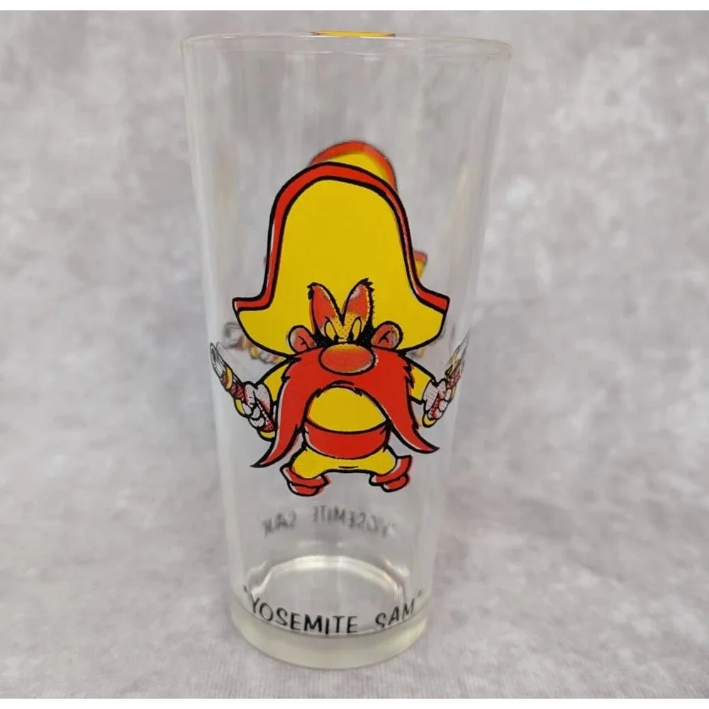 1973 Yosemite Sam Warner Bros Pepsi Collector Series Glass Looney Tunes